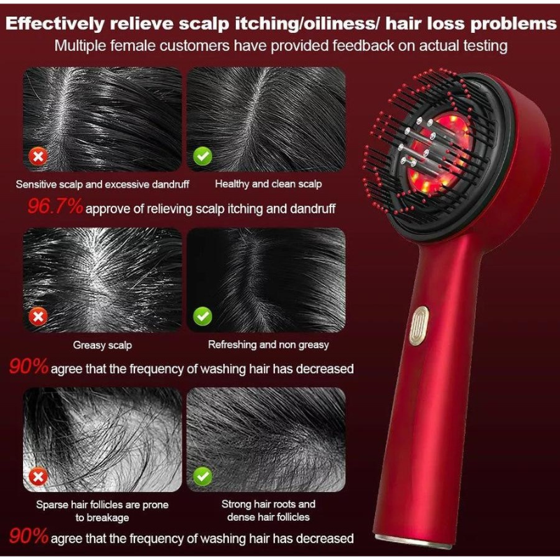 CrownRevive™ Electric cordless hair massager comb